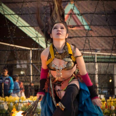 東京ドイツ村でファイアーパフォーマンス ベリーダンスとファイアーパフォーマンス