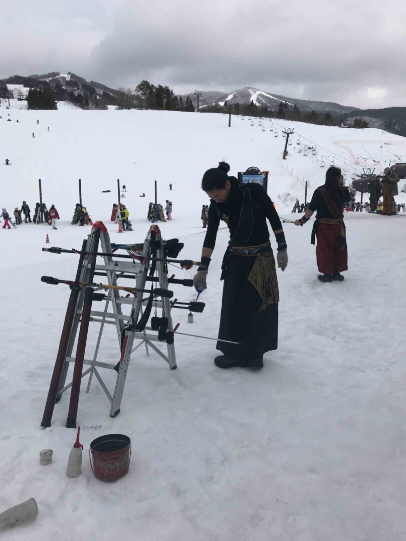 スキージャム勝山　雪山ファイアーショー 2019年