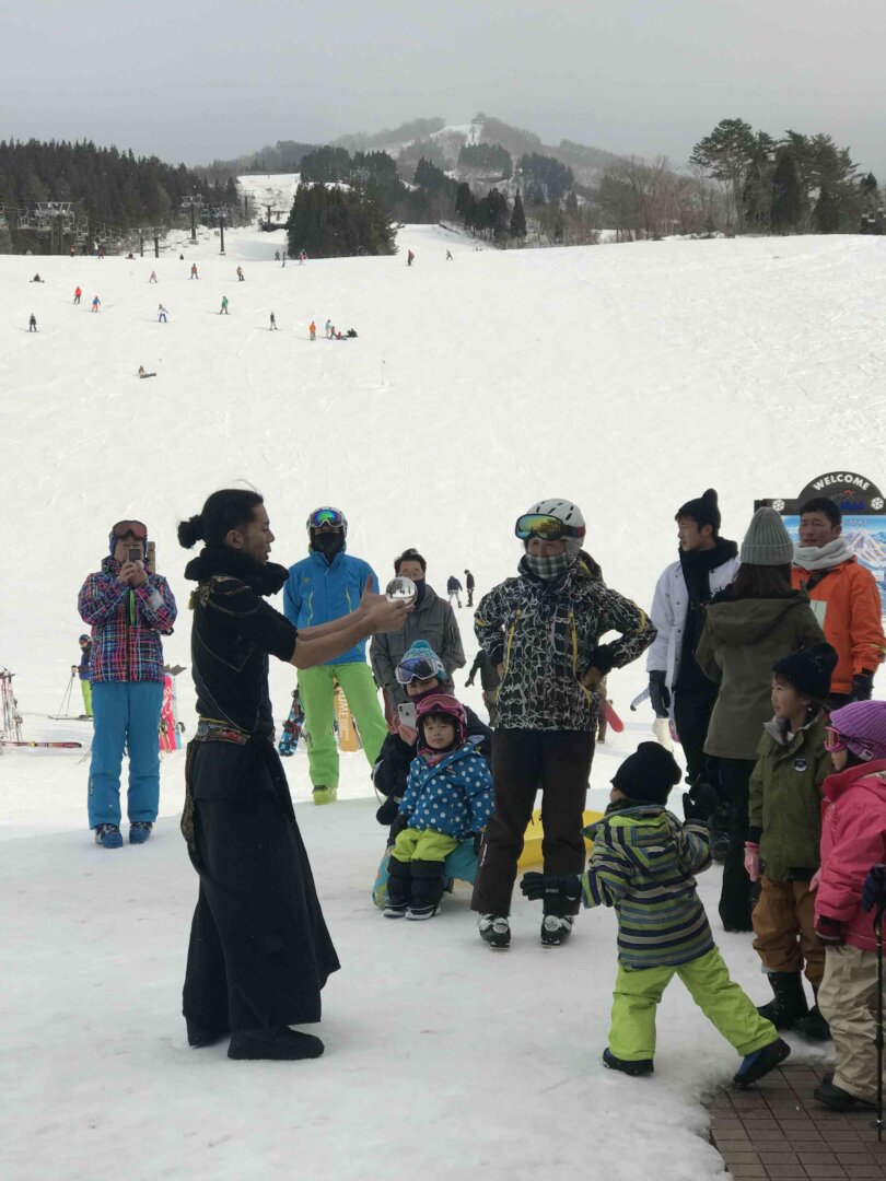 スキージャム勝山　雪山ファイアーショー 2019年