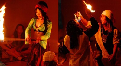 【火付盗賊＆火蛇サラマンドラ】ファイヤーベリーダンスショー Fire Show