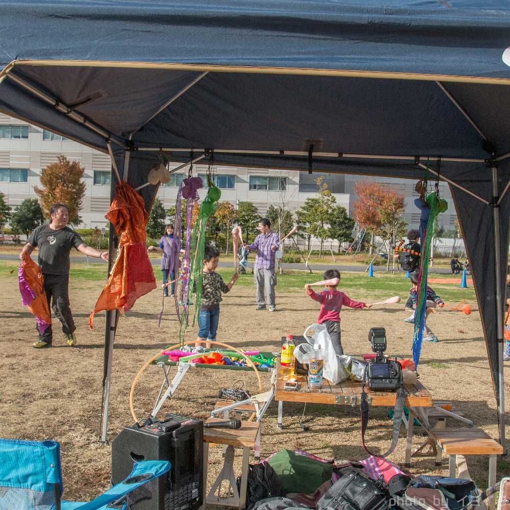 お台場で子供たちにポイのワークショップ