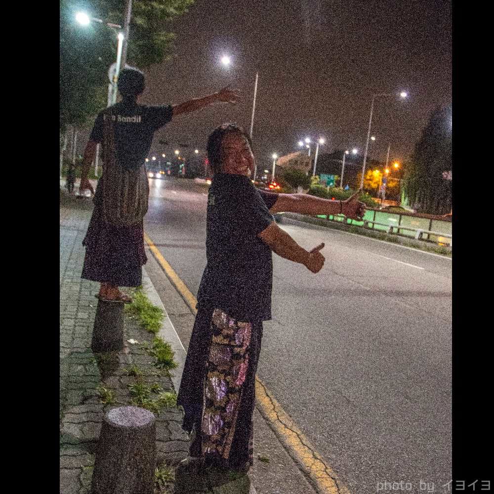 韓国ファイアーフェスティバルの帰り道