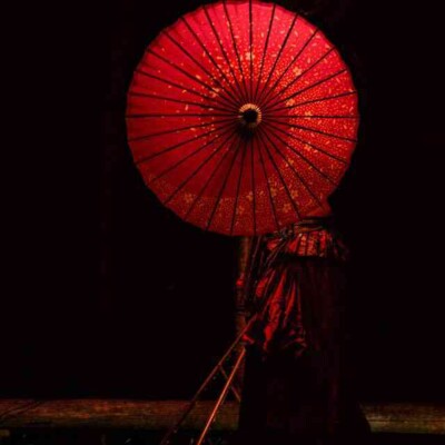 オートキャンプ銀河　和傘パフォーマンス