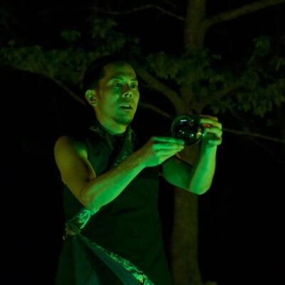 おこたんぺコンタクトジャグリング オートキャンプ銀河の夏休みファイアーショー