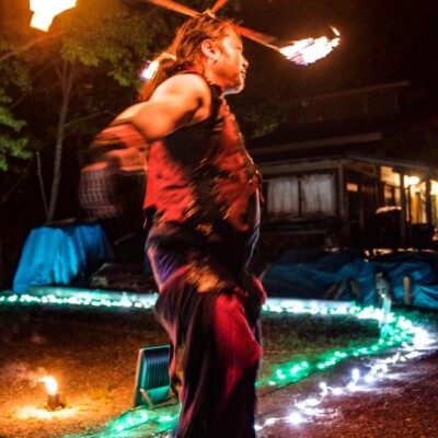 オートキャンプ銀河の夏休みファイアーショー