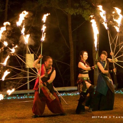 オートキャンプ銀河の夏休みファイアーショー