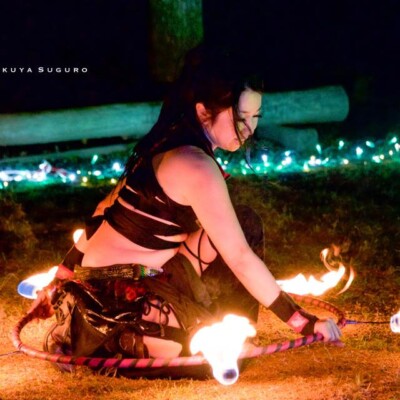 オートキャンプ銀河の夏休みファイアーショー