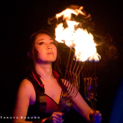 オートキャンプ銀河の夏休みファイアーショー