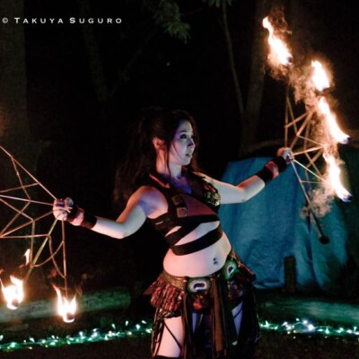 オートキャンプ銀河の夏休みファイアーショー