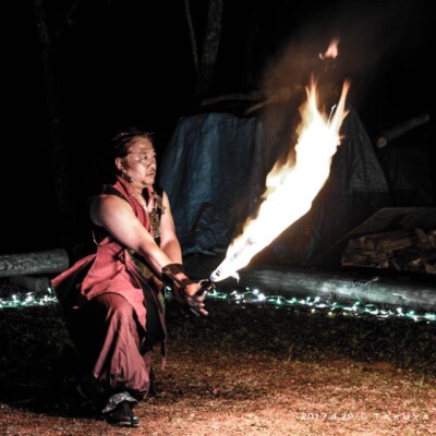 オートキャンプ銀河の夏休みファイアーショー