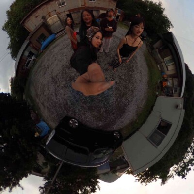 八丈島の八丈祭でファイアーショーリハーサル