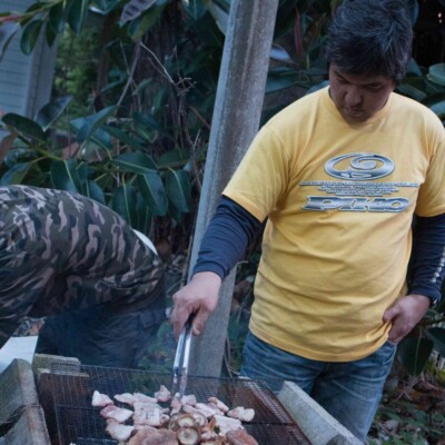 八丈島でバーベキュー