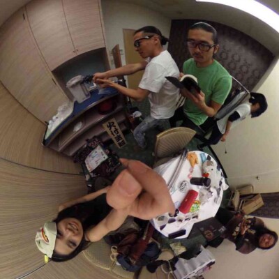 ホテルニューオータニのイベント控室でパフォーマンスリハーサル