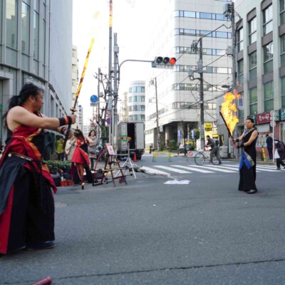 亀戸大道芸火付盗賊パフォーマンス