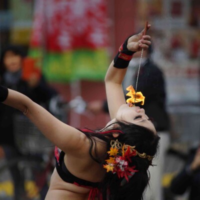 亀戸大道芸火付盗賊パフォーマンス