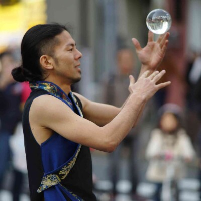 亀戸大道芸火付盗賊パフォーマンス