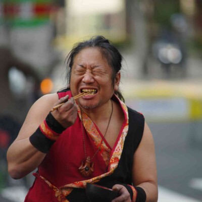 亀戸大道芸火付盗賊パフォーマンス