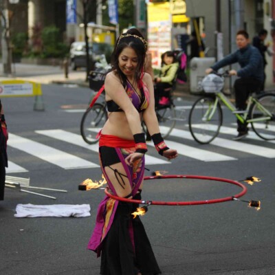 亀戸大道芸火付盗賊パフォーマンス