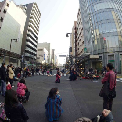 亀戸大道芸火付盗賊パフォーマンス