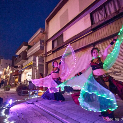 亀戸大道芸 金曜屋台村での火付盗賊ファイアーパフォーマンス