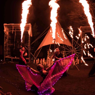 音楽系アウトドアフェス西遊記での火付盗賊ファイアーショー