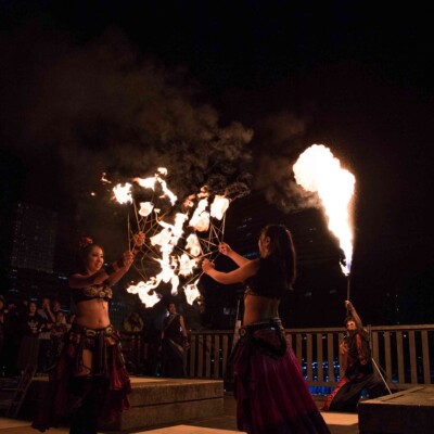 品川運河花火祭りファイアーショー