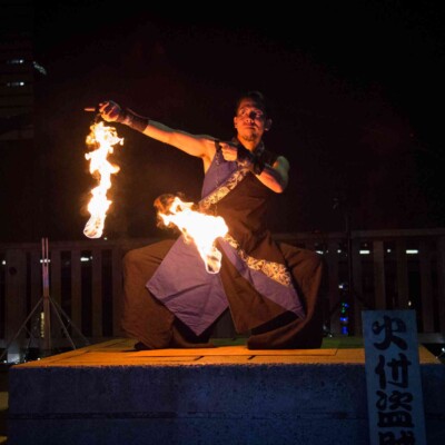 品川運河花火祭りファイアーショー