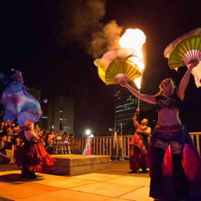 品川運河花火祭りファイアーショー