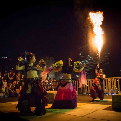 品川運河花火祭りファイアーショー