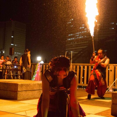 品川運河花火祭りファイアーショー