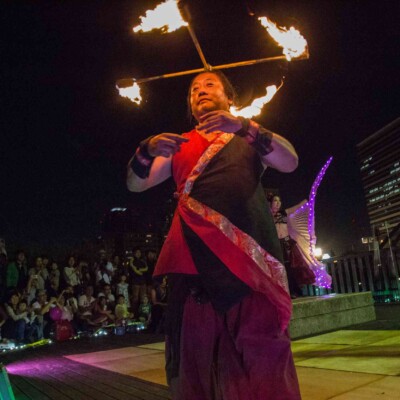 品川運河花火祭りファイアーショー