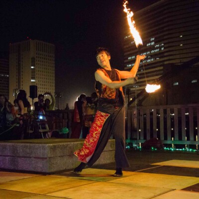 品川運河花火祭りファイアーショー
