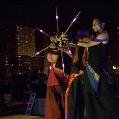 品川運河花火祭りファイアーショー