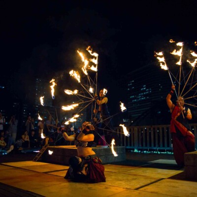品川運河花火祭りファイアーショー