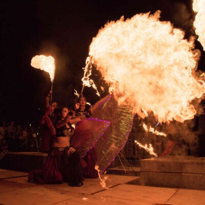 品川運河花火祭りファイアーショー