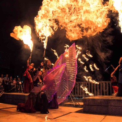 品川運河花火祭りファイアーショー