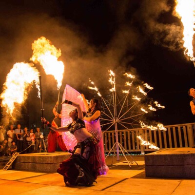 品川運河花火祭りファイアーショー