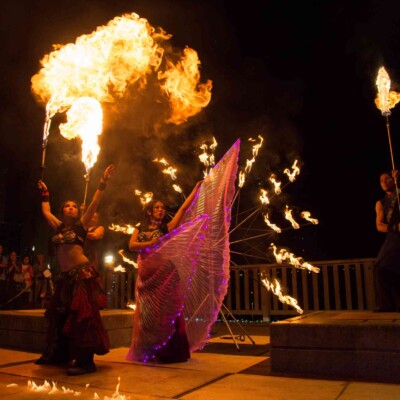 品川運河花火祭りファイアーショー