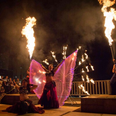 品川運河花火祭りファイアーショー