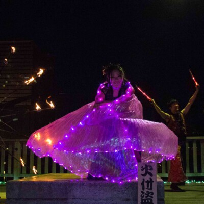 品川運河花火祭りファイアーショー