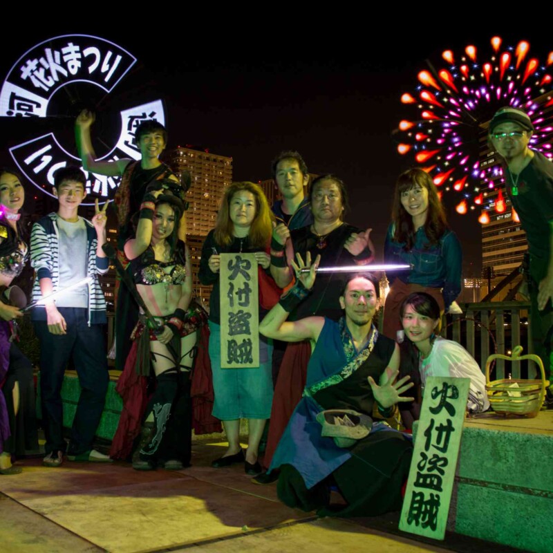 品川運河花火祭りファイアーショー