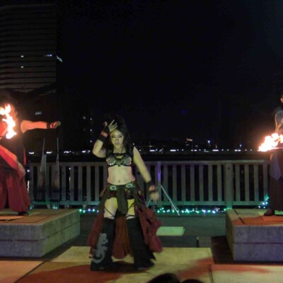 品川運河花火祭りファイアーショー