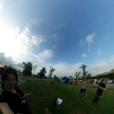 韓国ファイアーフェスティバルのワークショップ