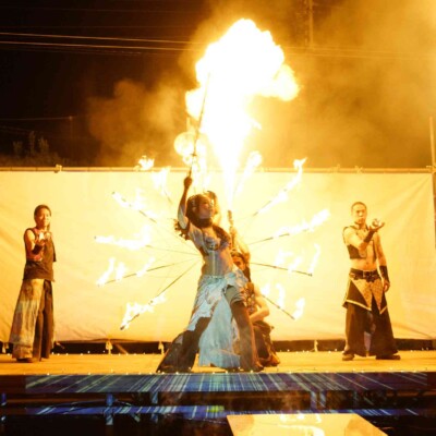 八丈祭火付盗賊ファイアーショー