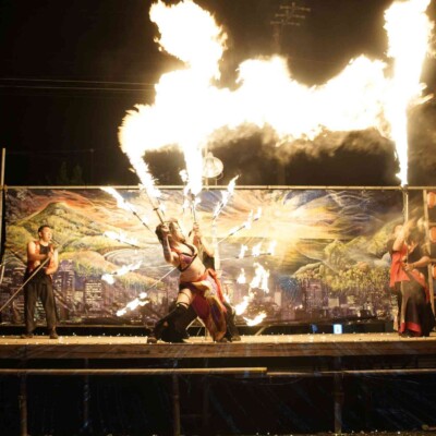 八丈祭火付盗賊ファイアーショー