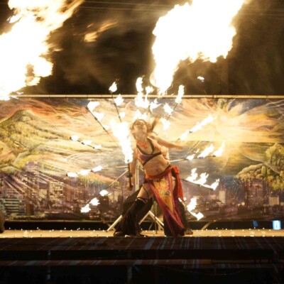 八丈祭火付盗賊ファイアーショー