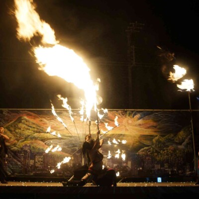 八丈祭火付盗賊ファイアーショー