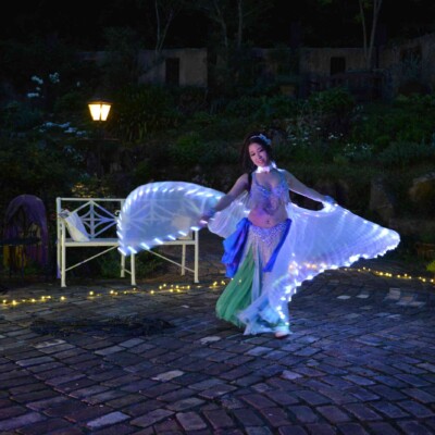 ローズガーデンでLEDイシスダンス