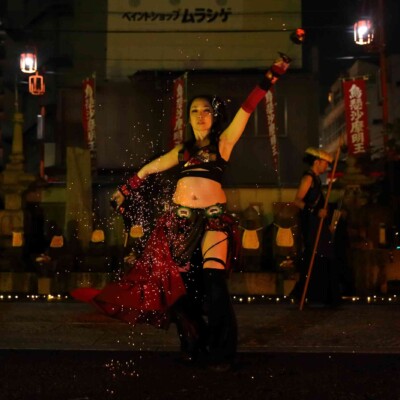 大須大道町人祭の火付盗賊ファイアーショー