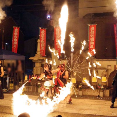 大須大道町人祭の火付盗賊ファイアーショー